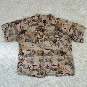 Vintage Made in USA Harley Davidson Retro Beach Vacation button up shirt